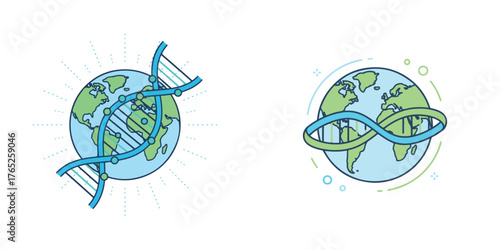 World Science Day for Peace and Development. Vector Design, ilustrations, set icon