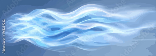 Un diseño vectorial abstracto de nubes azules y blancas, ideal para fondos y elementos gráficos con un estilo moderno y elegante.