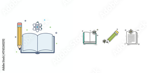 World Science Day for Peace and Development. Vector Design, ilustrations, set icon