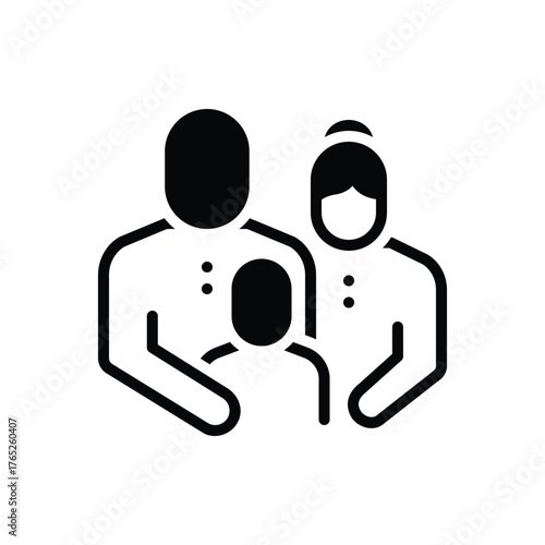 Black solid icon for parental guidance