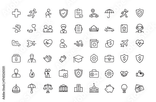 Telemedicine and E-Health Line Icons