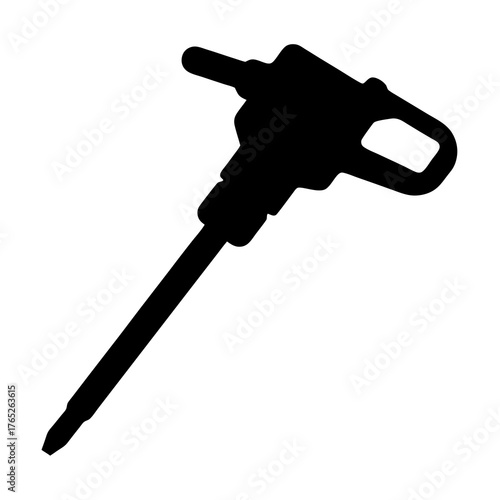 Silhouette of airless paint sprayer illustrating industrial equipment for painting