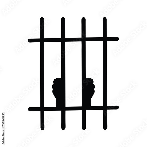 Black and white drawing depicting confinement and the feeling of entrapment