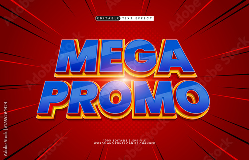 mega promo editable text effect for titles and promotion