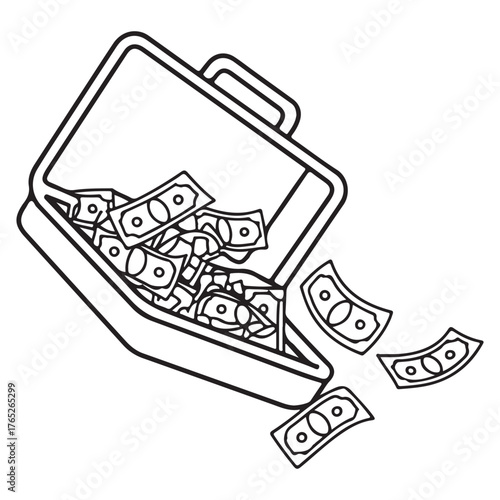 Hand drawn vector illustration of a dollar symbol