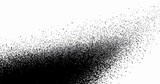 Abstrakcyjny, czarny rozprysk farby lub tuszu na białym tle, idealny do projektów graficznych.