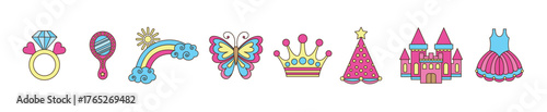set of princesa icons 