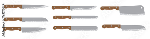 set of kitchen knives 