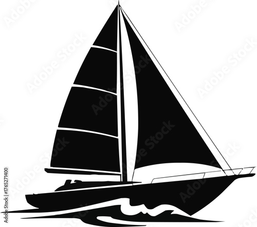 Sailboat Silhouette Logo Set  Minimal Nautical and Marine Vector Design