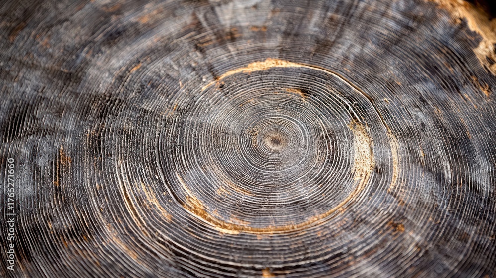 Fototapeta premium Wood cross section rings close up