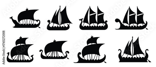 vector of viking ship