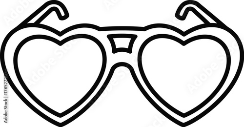 Heartshaped sunglasses isolated on transparent background, a charming accessory for expressing love and adding a touch of whimsy to any outfit or occasion