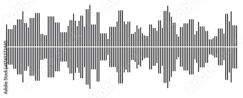 Sound wave or voice message icon music waveform track