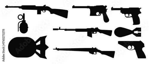 vector collection of world war weapons