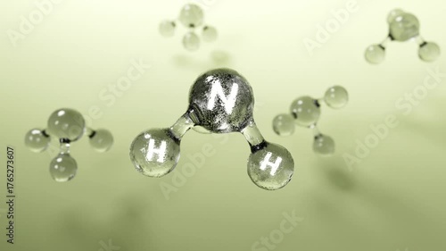 Ammonia Molecule Structure in Scientific View