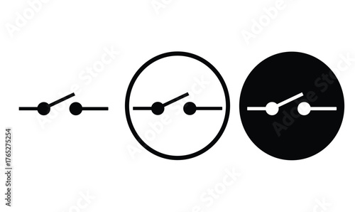 icon Switch sign black outline for web site design 
and mobile dark mode apps 
Vector illustration on a white background