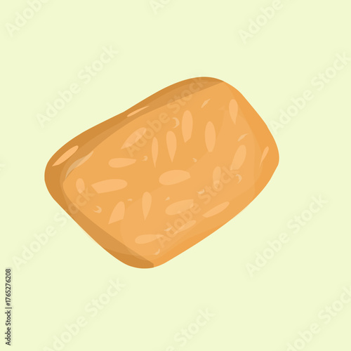 Golden Fried Potato Patty Illustration. Cartoon Style Hash Brown for Breakfast or Snack Food Graphic.