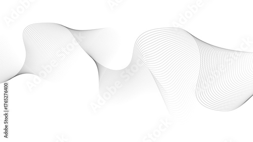 Abstract black wavy lines background with copy space. Colorful layers strokes waves line design vector curved texture wallpaper.
