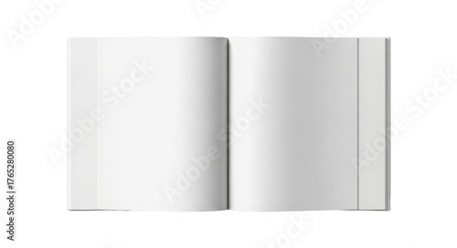 Open blank book mockup template isolated PNG with Transparent Background