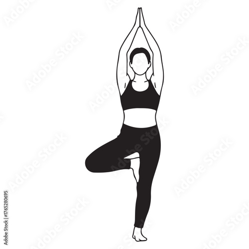 yoga woman silhouette