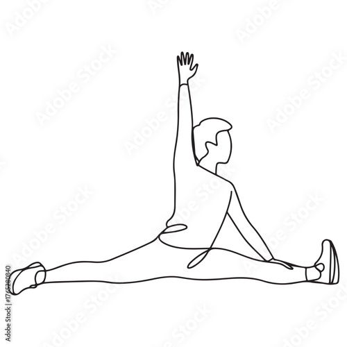 Man doing yoga exercise