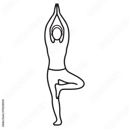 Vector illustration of a yoga pose icon