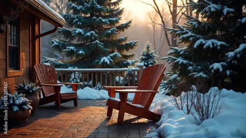 christmas tree in the snow