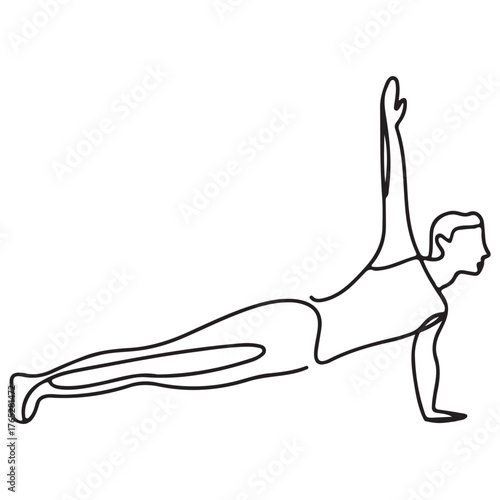 A man doing yoga exercise