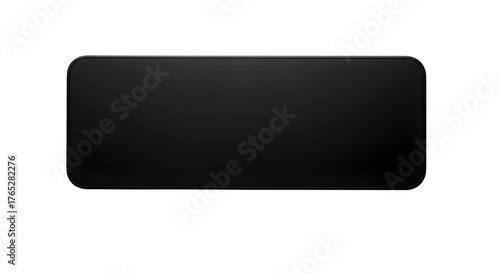 Wallpaper Mural A plain black rectangular object with rounded corners, isolated on a transparent background Torontodigital.ca