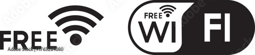 Free wifi zone icon set. internet spot designation. wifi area, wifi zone icon and logo.  signal vector icon. Wireless icon vector