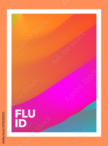 Dynamic Flux Abstract Background.Colourful Flowing Wave Vector Illustration Design Template