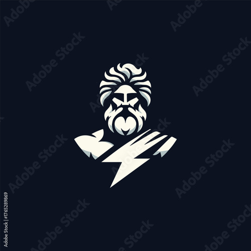 Zeus God Lightning Logo