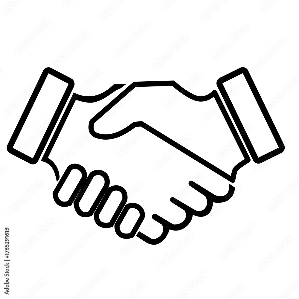 Obraz premium handshake icon vector