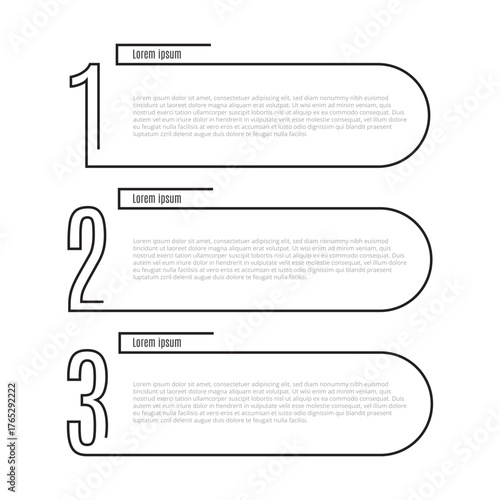 Infographics Concept 3 Steps Options