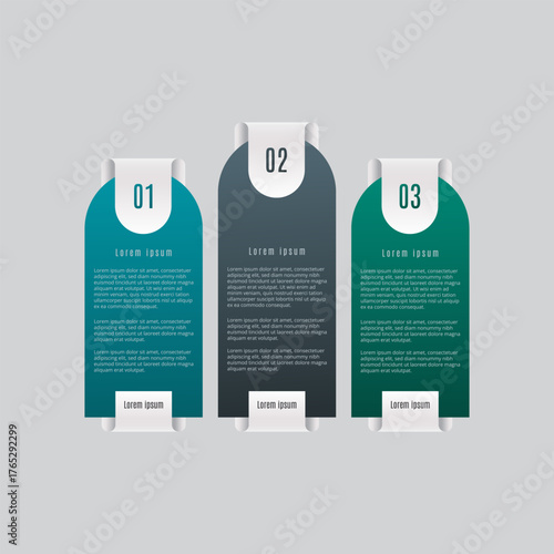 Modern Infographic Layout for Sequential Data Presentation