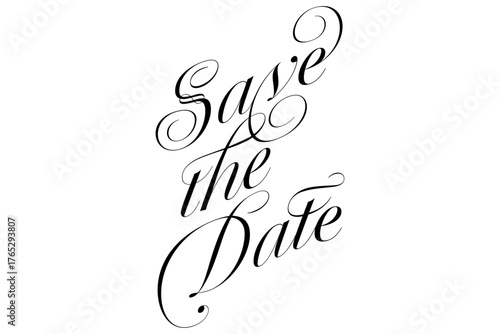 Save the Date - Save the Date word on white background
