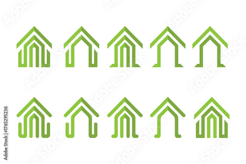 green house logo icon illustration