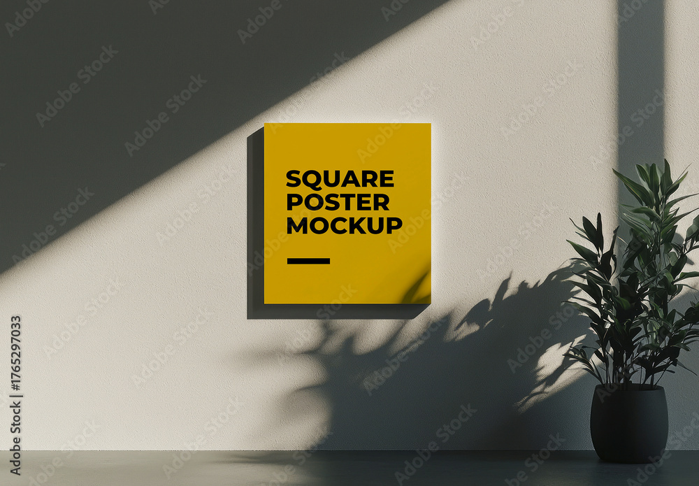 Square Poster Mockup Template Stock Template | Adobe Stock