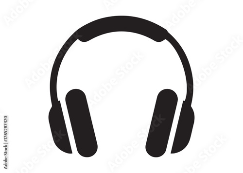 Headphones icon, Headphones silhouette vector