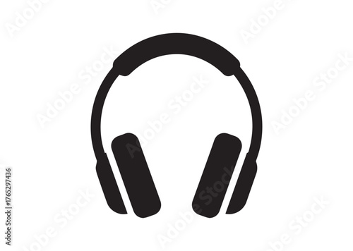 Headphones icon, Headphones silhouette vector