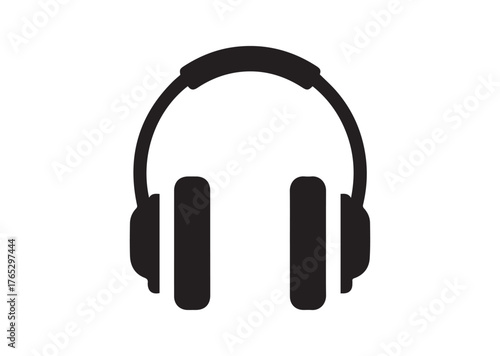 Headphones icon, Headphones silhouette vector