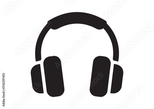 Headphones icon, Headphones silhouette vector