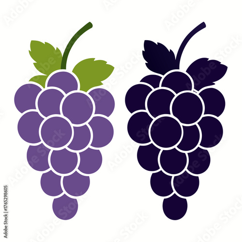 Twin Grapes Silhouette