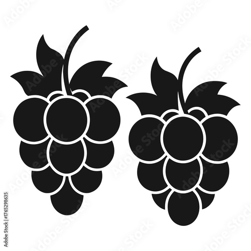 Twin Grapes Silhouette