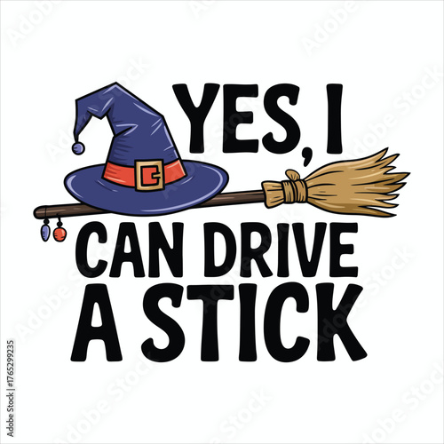 Funny Witch Broomstick Halloween Quote