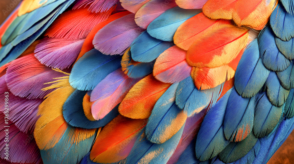 Fototapeta premium colored fluff feathers background