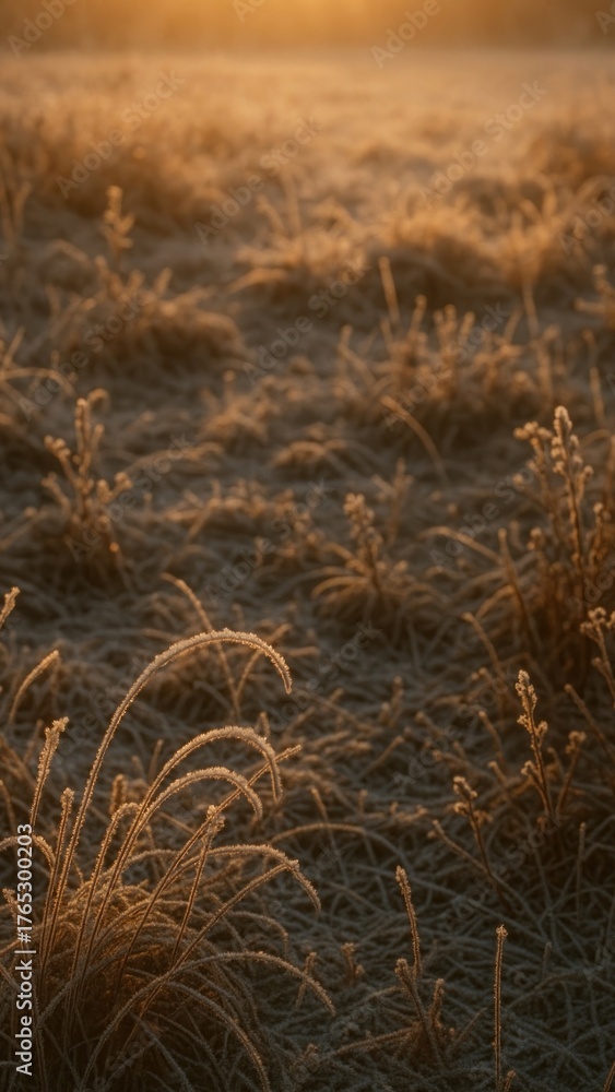 Fototapeta premium Serene frosty sunrise landscape mobile wallpaper