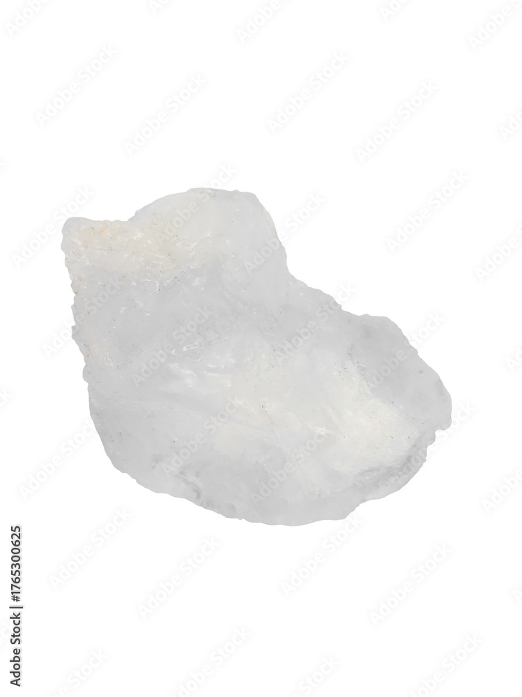 Fototapeta premium Close-up of a white crystalline substance with an irregular shape on a on a Transparent Background