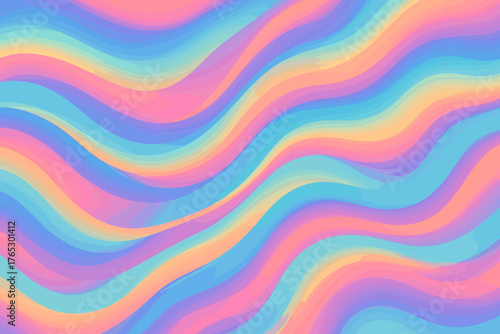 Letters holographic bubbles labels texture gradient no icon vector waves fluid illustration