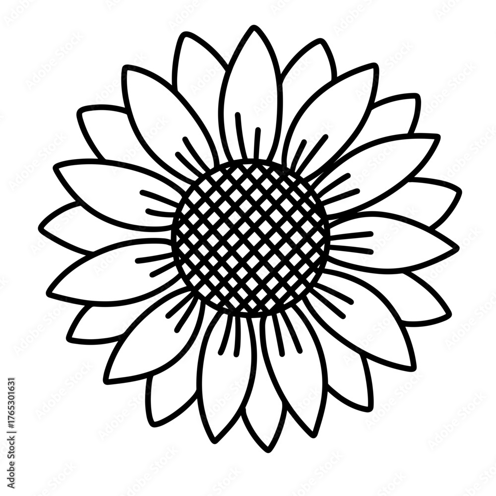 Fototapeta premium cute flower, hand drawn vector illustration 